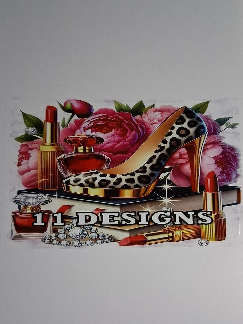 Leopard Print High Heel Pump - Women's Fashion Shoe Debit Card Sticker